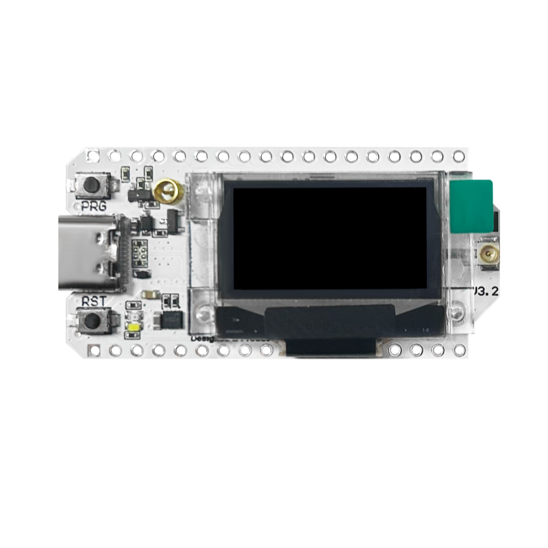 Heltec WiFi LoRa 32 V3 development board showing the ESP32-S3, SX1262 radio, and small OLED display.