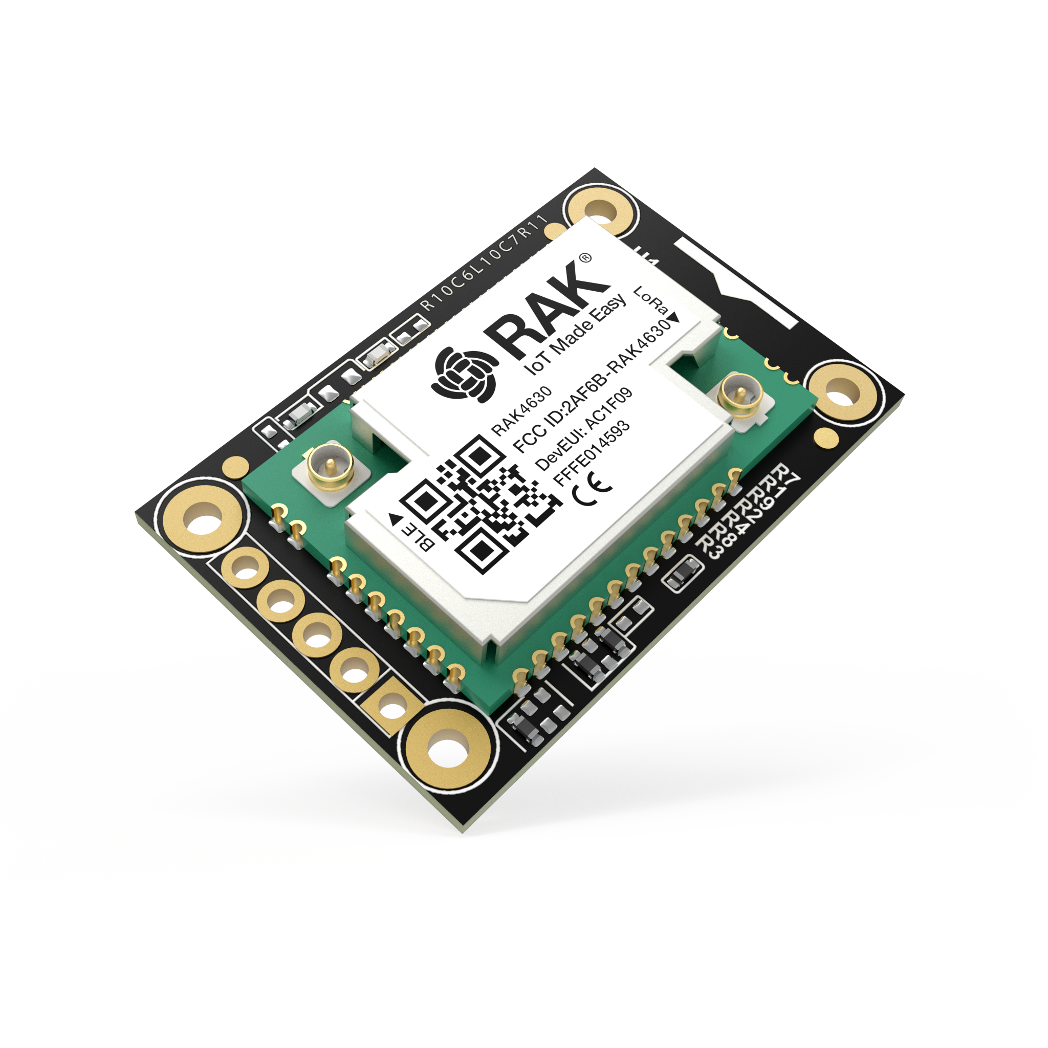RAK WisBlock base board with RAK4631 core module showing the modular connector system.